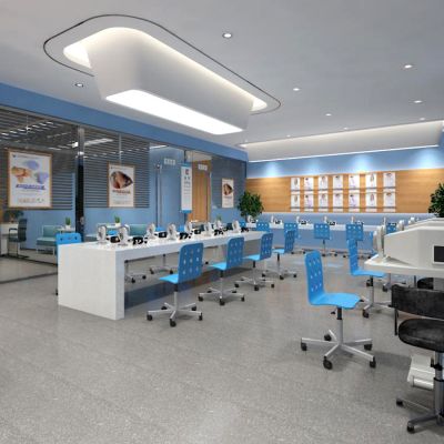 视力检测中心3D模型