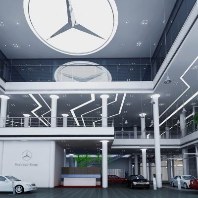 汽车专卖店3D模型