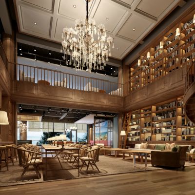 图书阅览室3D模型