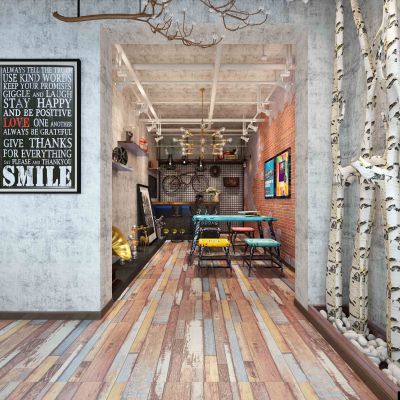 工业风店铺效果图