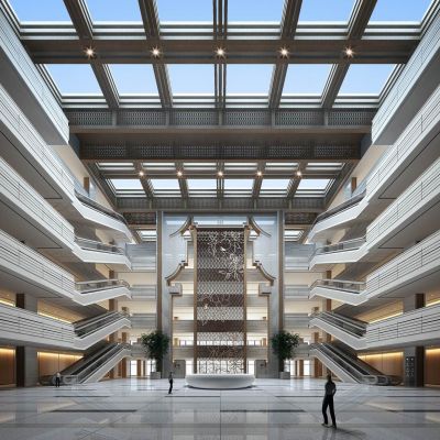 图书馆大厅3D模型