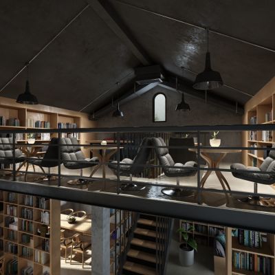 工业风书吧