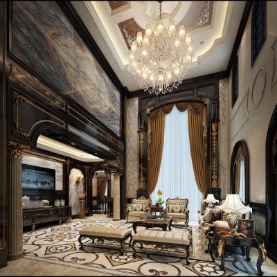 欧式风格别墅大堂