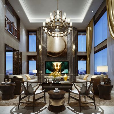 现代风格别墅大堂