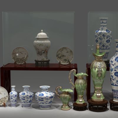 陶瓷器皿，瓷器，古董，工艺品，陶罐