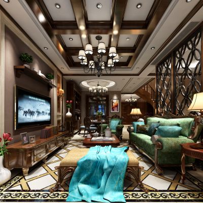 美式风格客厅