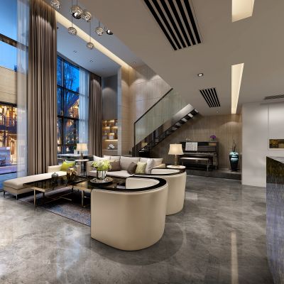现代风格别墅大堂