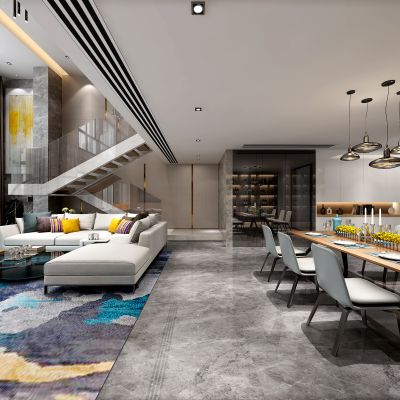 现代风格别墅大堂