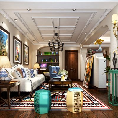 美式风格客厅