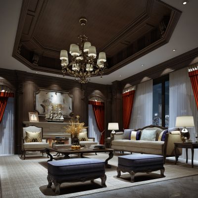 美式风格客厅