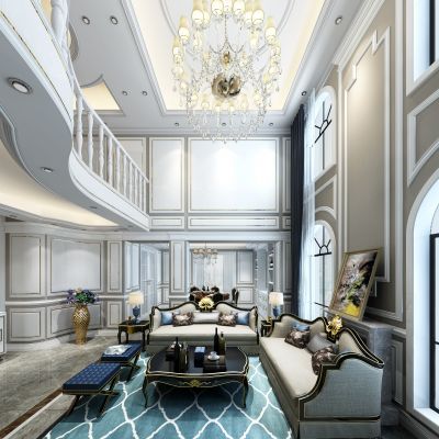 欧式风格别墅大堂