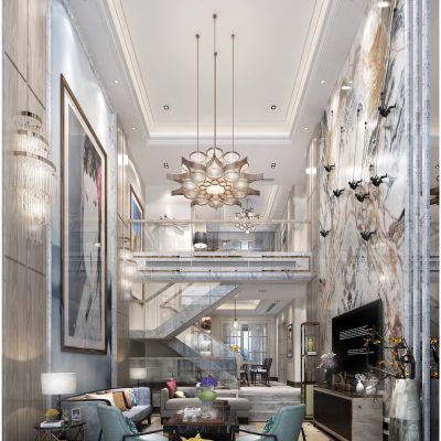 现代风格别墅大堂
