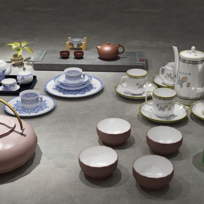 茶具，茶杯，陶瓷，水壶