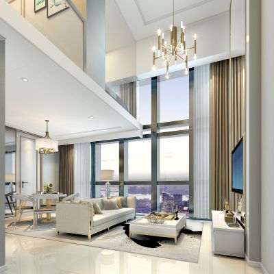 现代风格别墅大堂