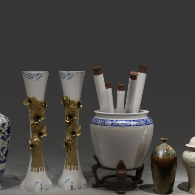 陶瓷器皿，瓷器，古董，工艺品，陶罐