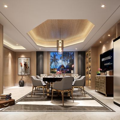 现代风格别墅大堂