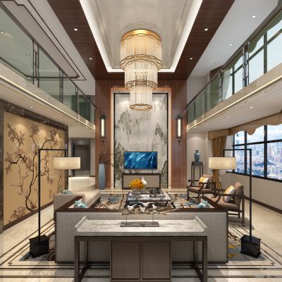 中式风格别墅大堂