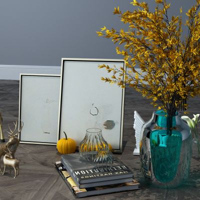 饰品摆件，花瓶，书籍，相框