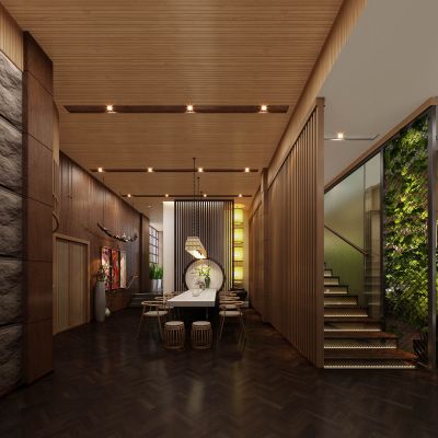 集装箱酒店一层大厅