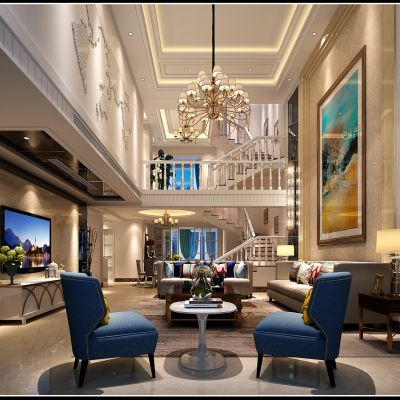 欧式风格别墅大堂