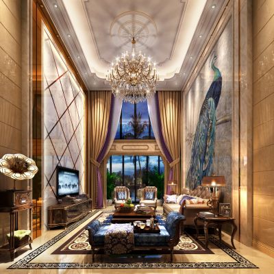 欧式风格别墅大堂