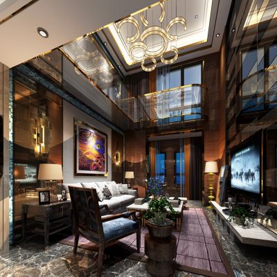 现代风格别墅大堂