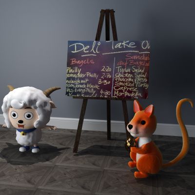 玩具，玩偶，喜洋洋3D模型