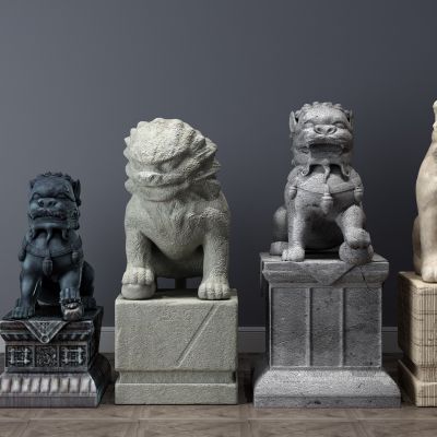 石雕，石狮子，石鼓