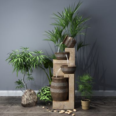 植物，小品，景观，假山