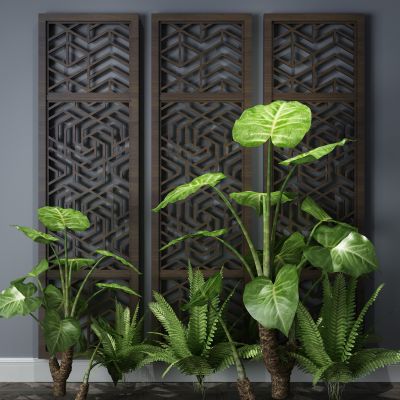 植物，小品，景观，假山