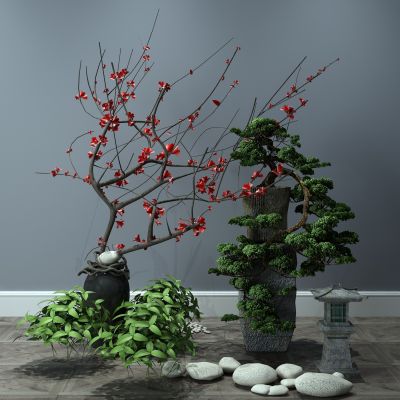 植物，小品，景观，假山