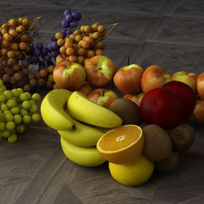 水果，葡萄，香蕉，菠萝