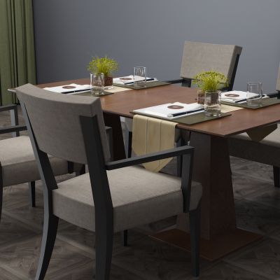 长桌，餐桌，卡座，西餐桌