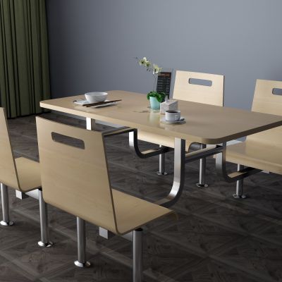 长桌，餐桌，卡座，食堂