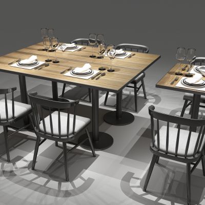 长桌，餐桌，卡座