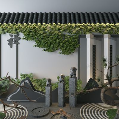 新中式园林景观组合