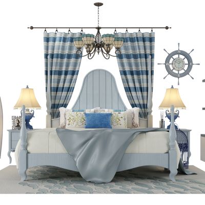 地中海风格卧室软装