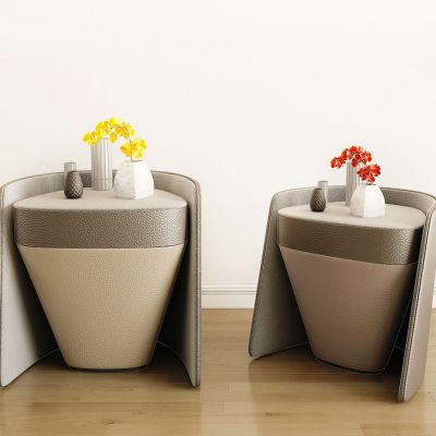 现代案几花瓶花卉组合