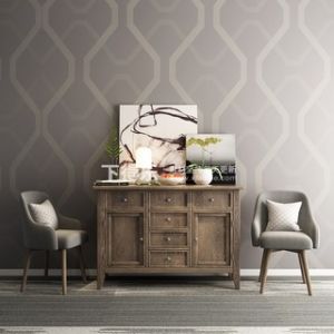 美式田園單椅邊柜組合