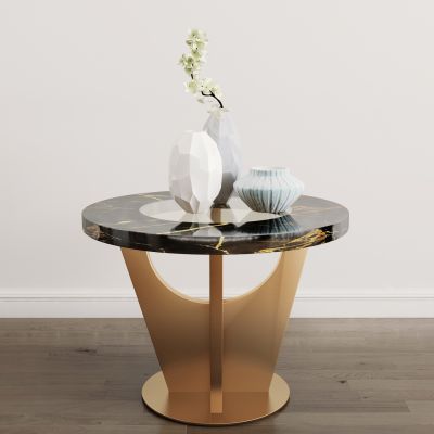 现代茶几花卉摆件组合