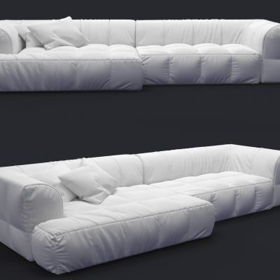 工业白色多人沙发