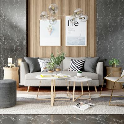 北欧布艺沙发组合