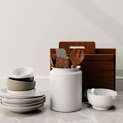 现代餐具厨具摆件组合