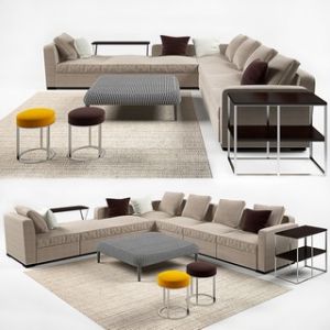 现代简约多人沙发