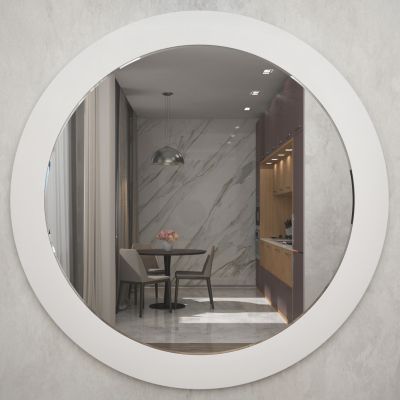 意大利Garda decor白色圆边墙面装饰镜