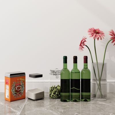 现代储物罐花瓶摆件组合