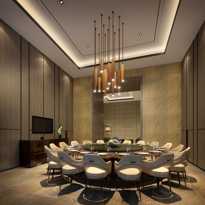 现代酒店包间3D模型