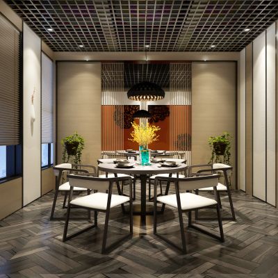 新中式饭店包间