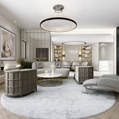 后现代时尚客厅餐厅