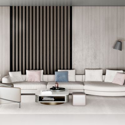 现代沙发茶几组合